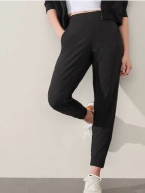 Athleta Black High-Rise Joggers